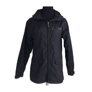 ESSE OUTDOOR POWDER‎ GEAR Womens Black Hooded Jacket Size 8